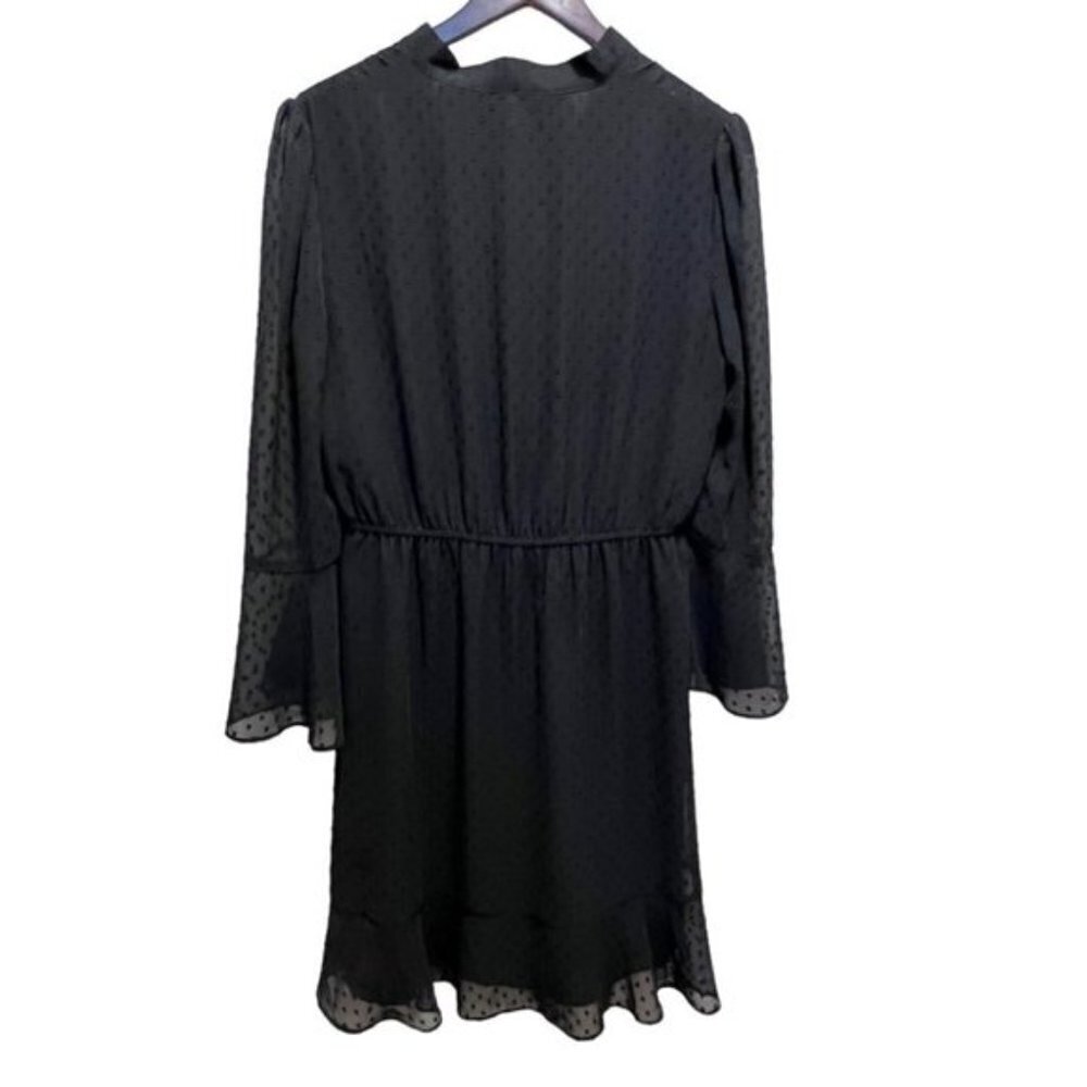 Le Chateau Black Skater Dress Size Medium Feminine Sheer Balletcore Romantic - Picture 5 of 9
